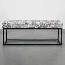 Floral Milford Upholstered Ottoman Bench